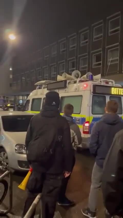 Nuremberg Germany - instead of the Police making arrests tonight they joined the protest against tyranny