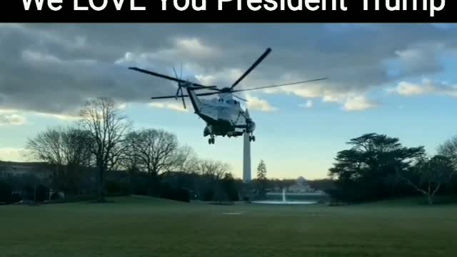 President Trump and Melania Depart White House on Marine One