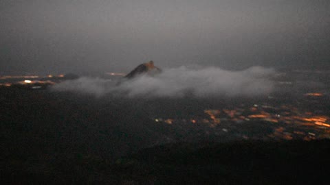 From the mountain in Tenerife you can see clouds