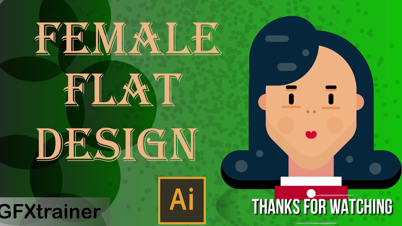 Female flat design illustration #illustrator #adobesoftware #adobeillustrator #vectorillustrator