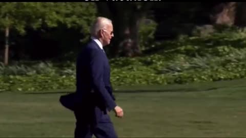 Dementia Biden runs off and won't answer questions