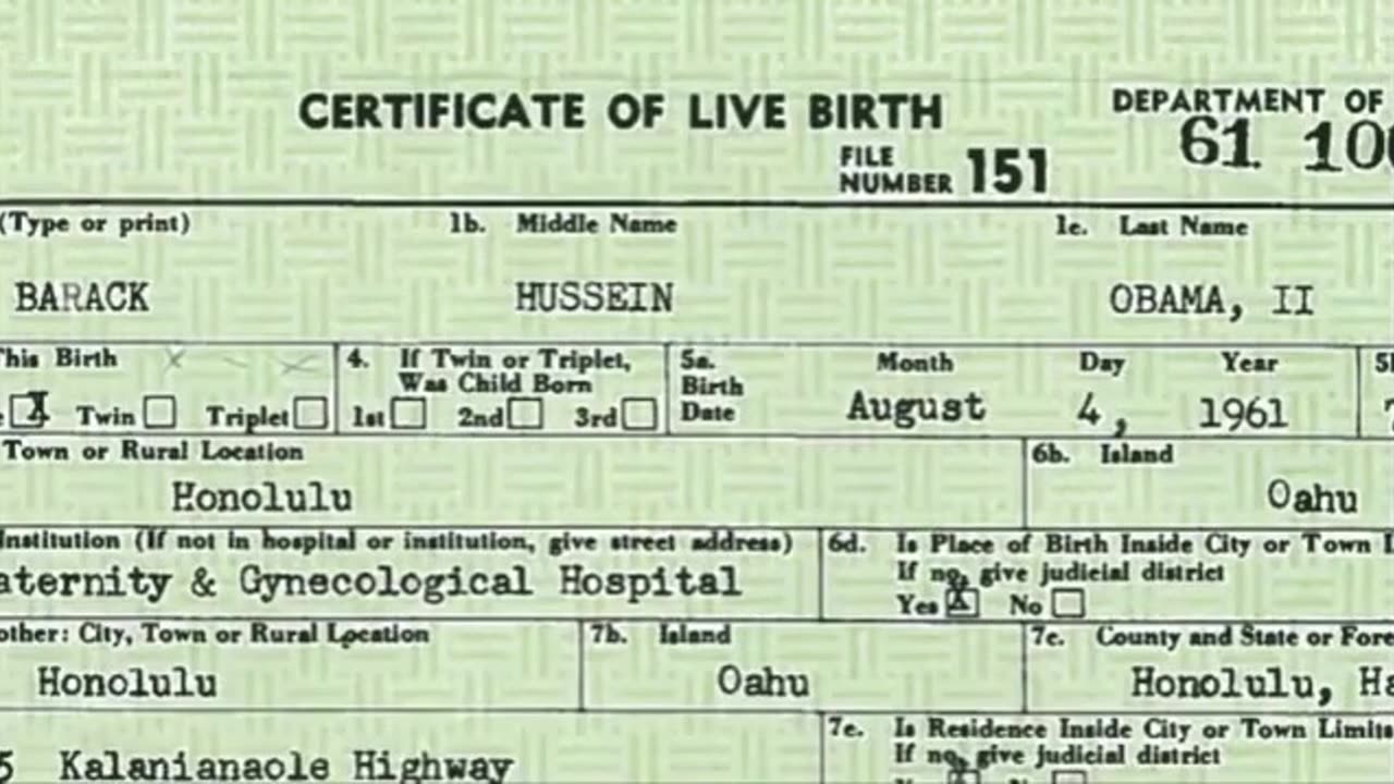 White House Birth Certificate is Forgery- 2 of 4