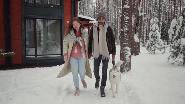 Dog with mummy daddy