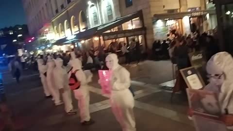 Les Masques Blancs Lyon Action Pancartes 22 septembre