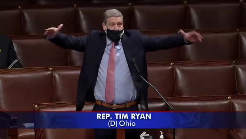 TIM RYAN giving a fiery speech slamming the republicans