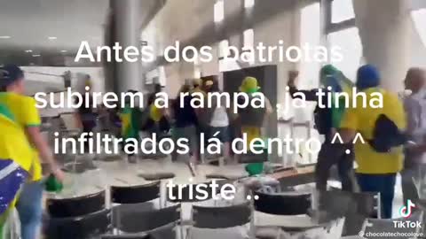 BRASIL: Before the patriots went up the ramp, there were infiltrators inside.