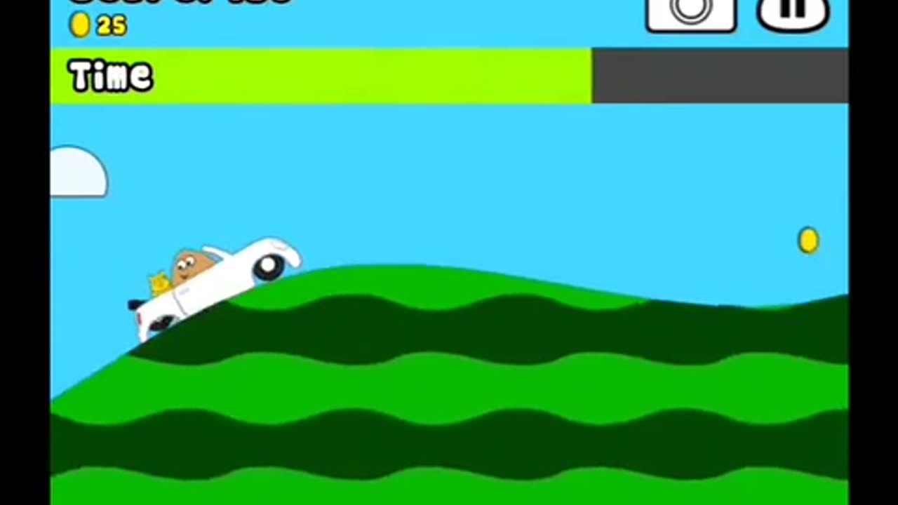 Pou gameplay: Hill Drive (minigame)