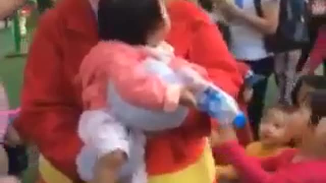 Lovely Baby play in the park