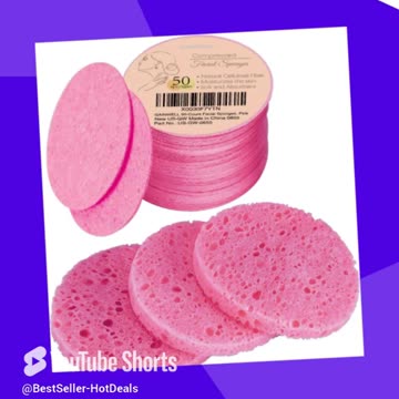 50-Count Compressed Facial Sponges for Daily Facial Cleansing and Exfoliating