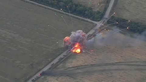 Spectacular Detonation of a Russian Convoy APC(Kursk Oblast)