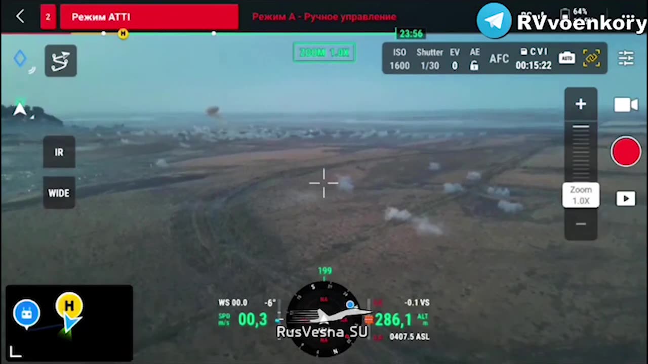Massive Artillery barrage by Russian forces on Ukrainian positions in Novokalynove (near Avdiivka)