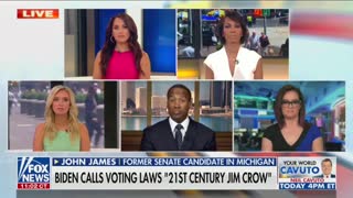 John James flames Biden for invoking Jim Crow