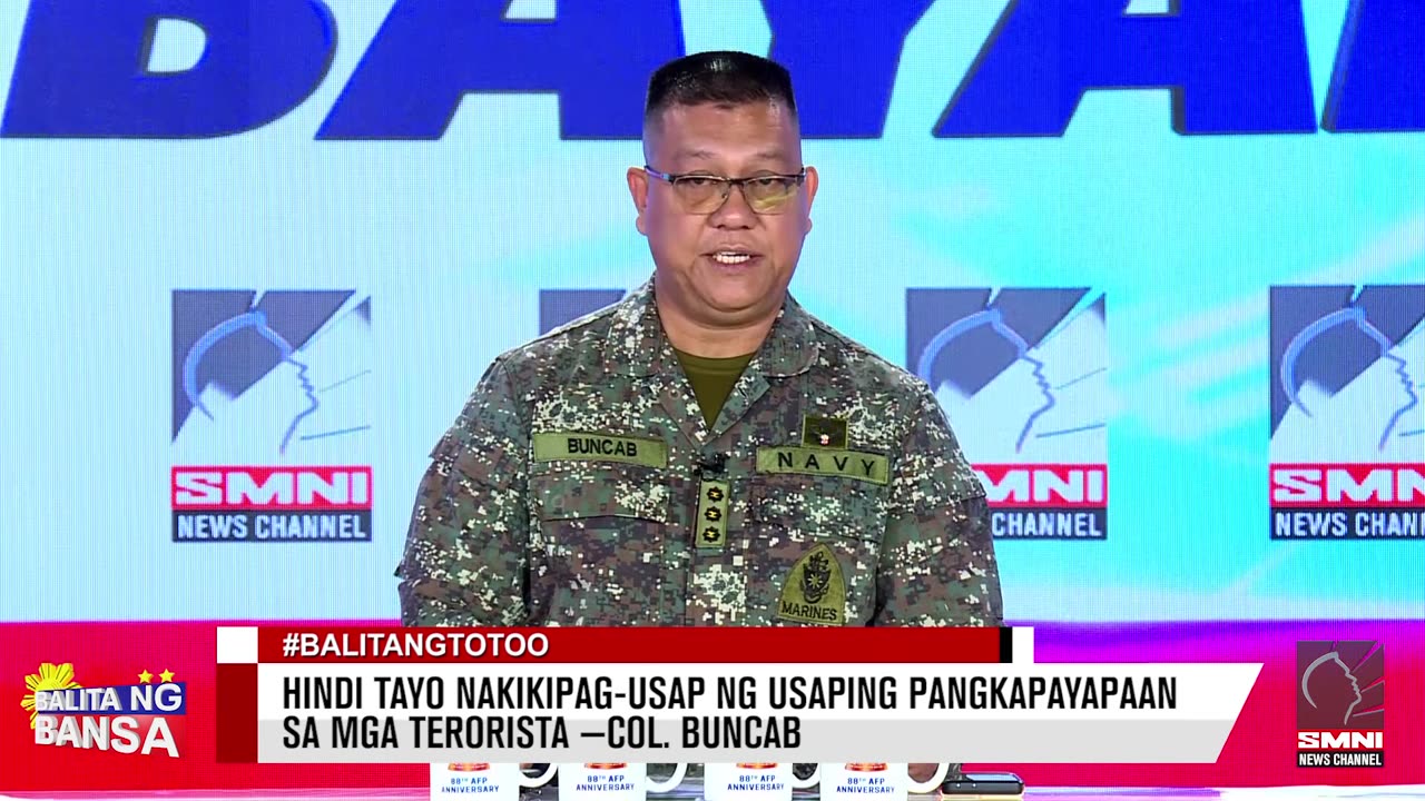 Hindi tayo nakikipag-usap ng usaping pangkapayapaan sa mga t e r * r i s t a —Col. Buncab