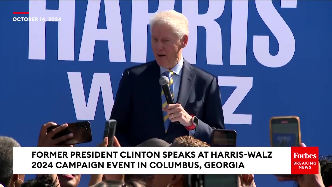 Bill Clinton Recounts Story Of Man Wearing A MAGA Hat Asking To Take A Photo With Him In Georgia