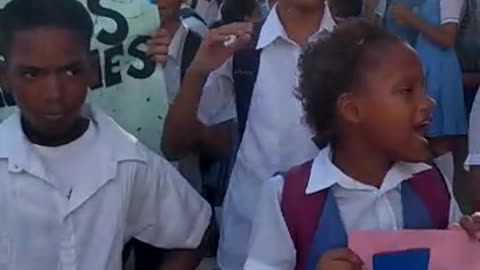 Protestas de estudiantes del Colegio Fernandez Baena