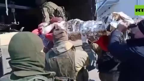 Village of Liptsy shows the evacuation of the wounded after the shelling of Ukrainian nationalists.