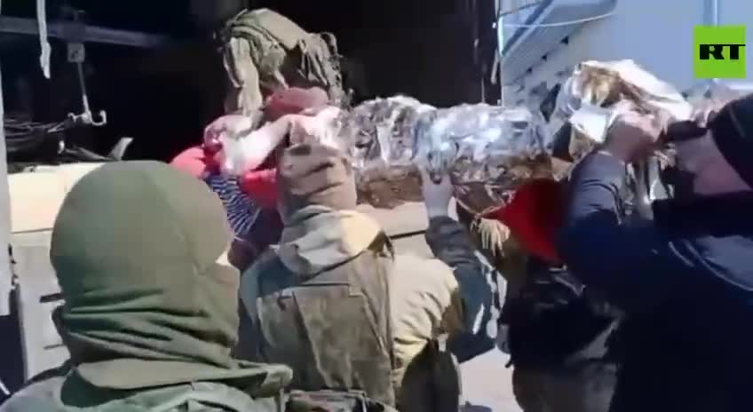 Village of Liptsy shows the evacuation of the wounded after the shelling of Ukrainian nationalists.