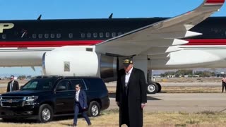 President Trump Walks from His Plane to the Stage in Albuquerque, NM to the Undertaker's Theme Song 😝