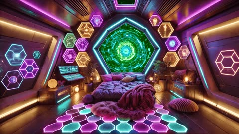 Cosmic Dreamscape | Space Ship Quarters for Deep Relaxation and Sleep | Stellar Meditation Music