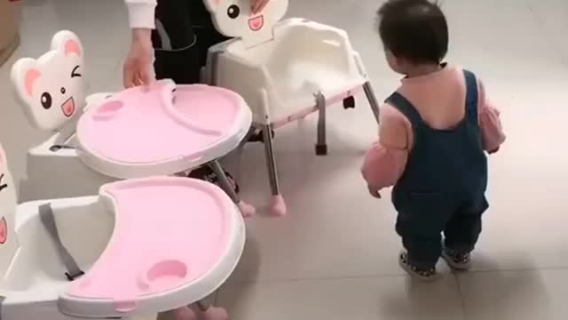 three little daughters with their father