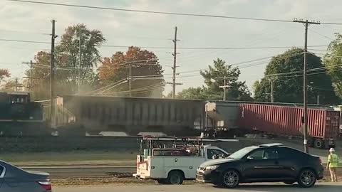 Gets Smashed By Incoming Train
