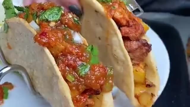 Celebrate TacoTuesday with El Rinconcito Mix’s AL PASTOR TACOS TOSTADOS!