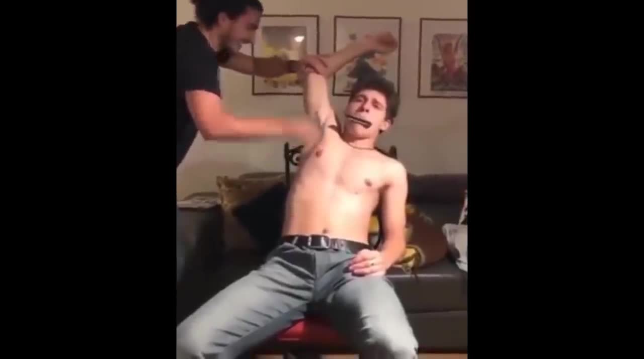 Sweet sound of harmonica in mouth while waxing