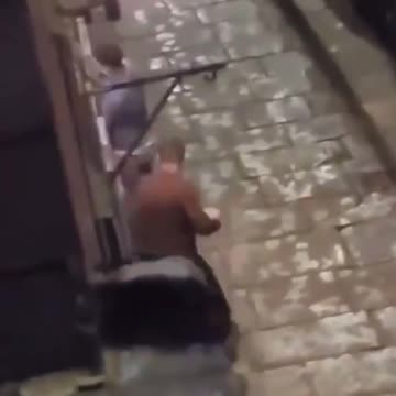 Machete wielding migrant gets flattened