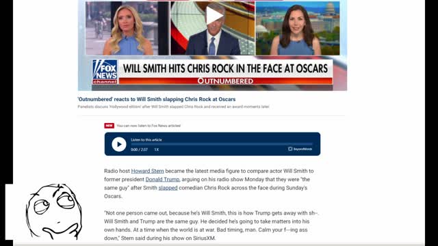 Smith Slaps Rock and some How Trump had a hand in it?