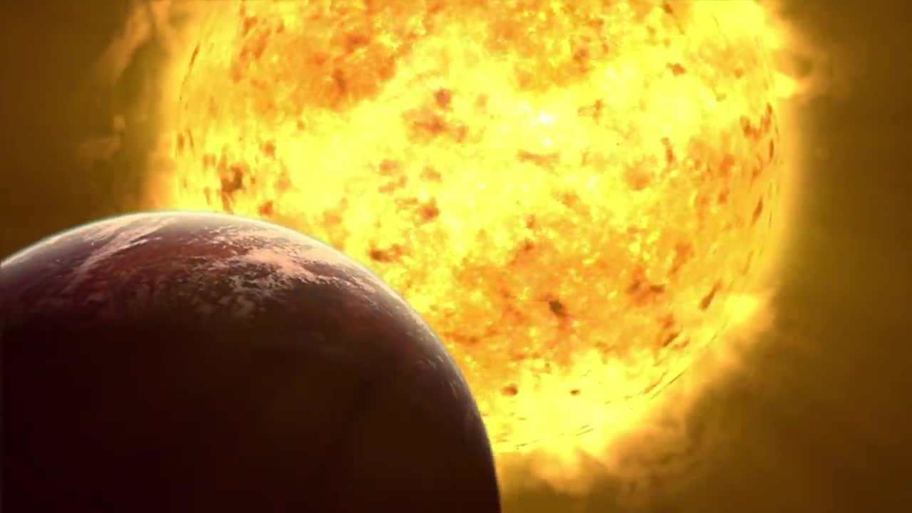 ###Artist’s animation of the Sun becoming a red giant.mp4###