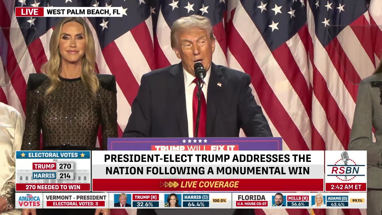 LIVE: President Trump Addresses the Nation After Winning the 2024 Presidential Election - 11/5/24