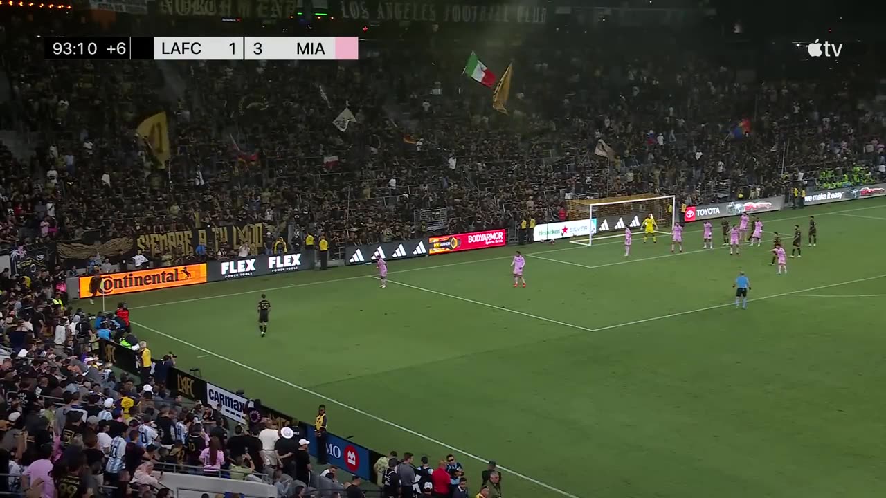 Inter Miami vs Los Angeles football club MLS Messi scores