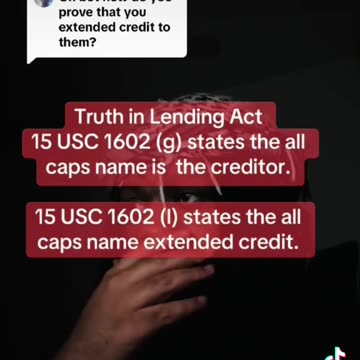 Law of lending? Blocked on tik tok, well no shit