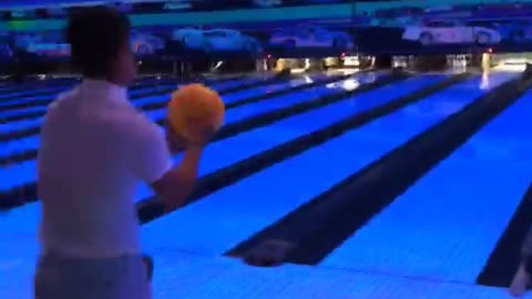 Bowler Takes a Hard Fall