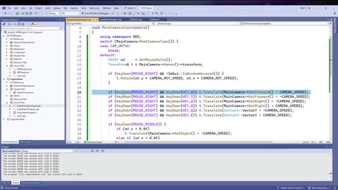 C++ Game Engine｜0024｜Camera Movement in Editor