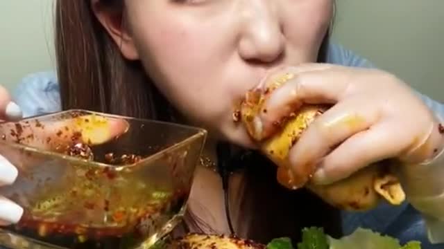 ASMR Mukbang Show, Delicious Eating show by cute girl #shorts #Asmr (6)