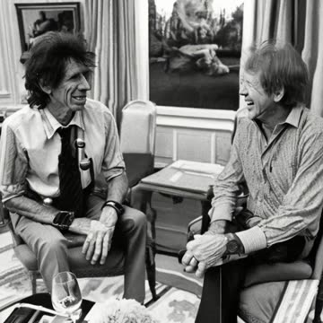 KEITH RICHARDS AND JIMMY CARTER IN THE WHITE HOUSE