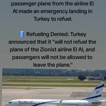Israeli Airline El Al Plane Stuck in Turkey 🛬