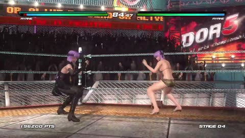 Kasumi + Ayane vs Hitomi + Ayane