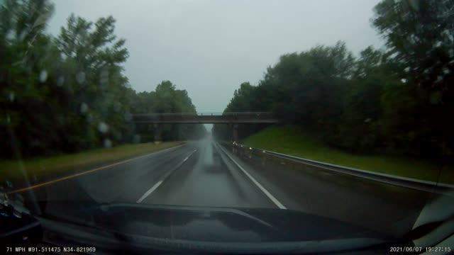 Tree Falls over Slick Highway