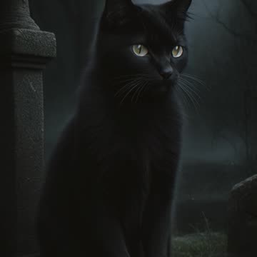 Black Cat | Dark Cat | Gothic Cat | Dark Art | Digital Art | AI Art