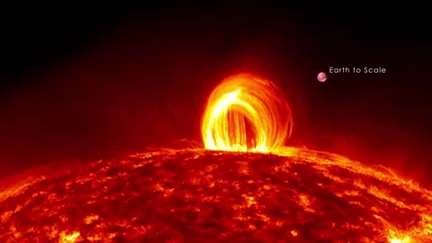 NASA| Fiery Looping rain on the sun