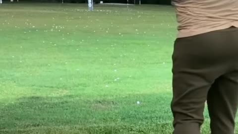 Man golf shot