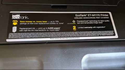 Review: Epson EcoTank ET-M1170 Wireless Monochrome Supertank Printer with Ethernet PLUS 2 Years...