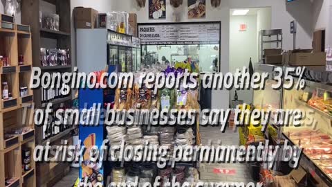 Crushing news, small business down nearly 40 percent in America. Many won't survive summer.