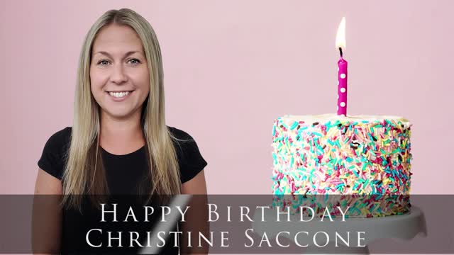 Happy birthday to Christine Saccone