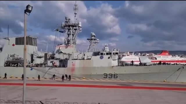 canadian warship in greace