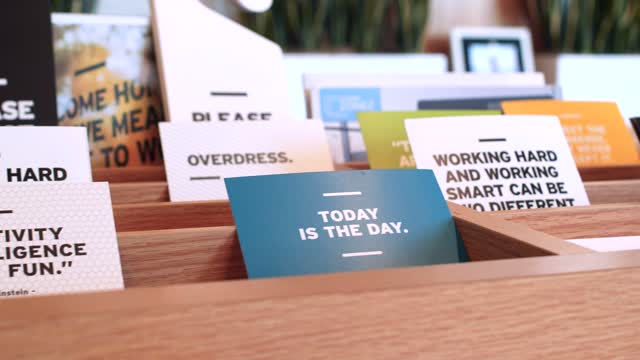 Printed Quotes on Display