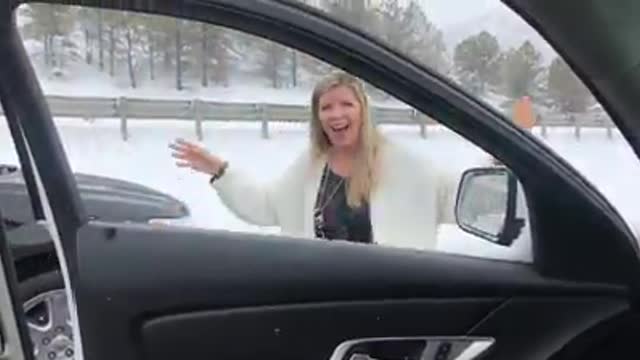 Mom Hilariously Busts Out Dance Moves On Highway While Stuck In Storm