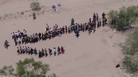 Stunning Aerial View of America's Southern Border Invasion